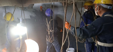 可塑性防腐陶瓷涂料施工现场 可塑性防腐陶瓷涂料施工现场